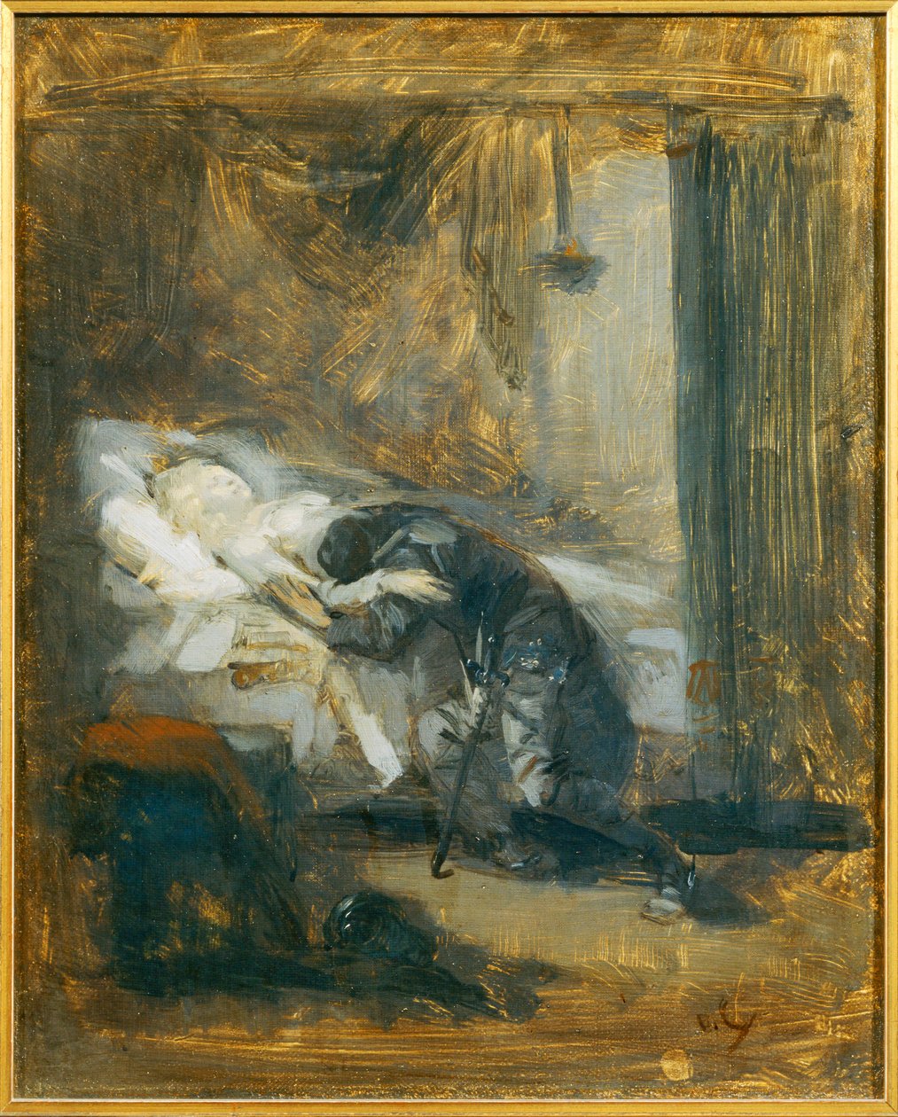 Scène de Théâtre - Scène de théâtre ... (peinture sur toile) - Eugène Carrière