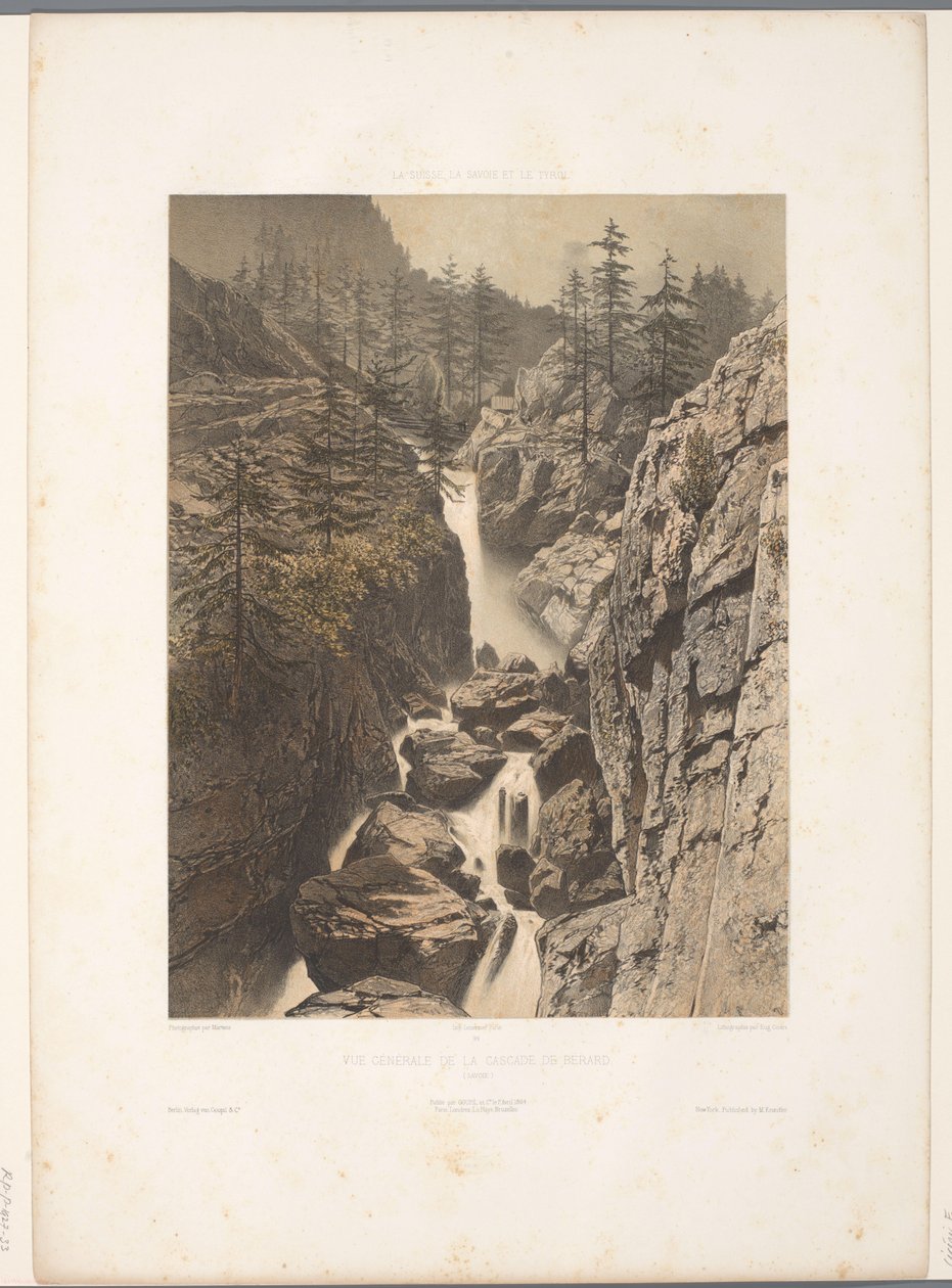 Zicht op de Bérard-waterval - Eugene Ciceri