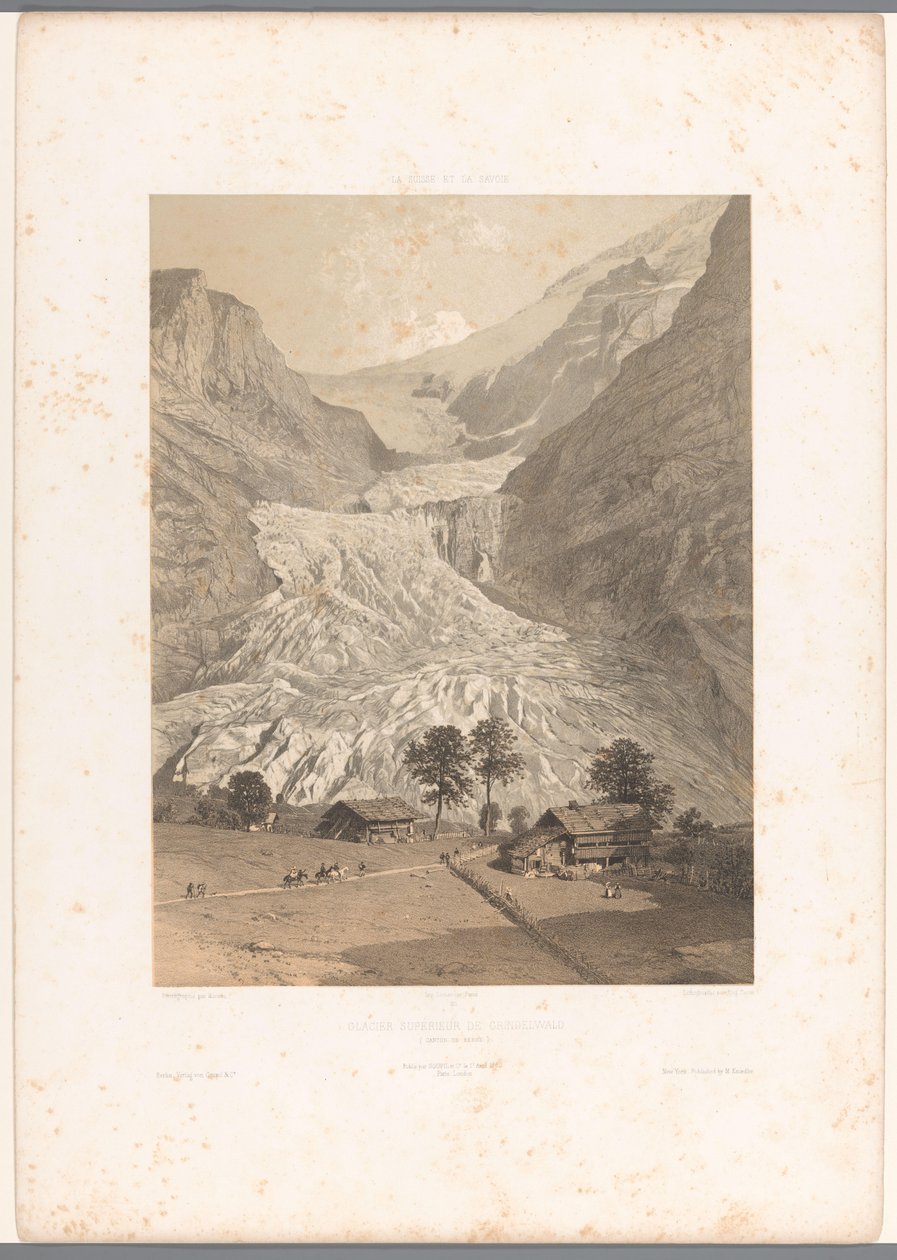 Vue sur le glacier supérieur de Grindelwald (La Suisse et la Savoie) - Eugene Ciceri