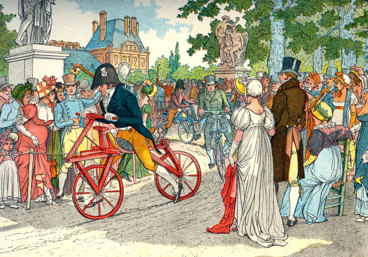 Célérifère à deux roues sous le Directoire - Eugene Courboin