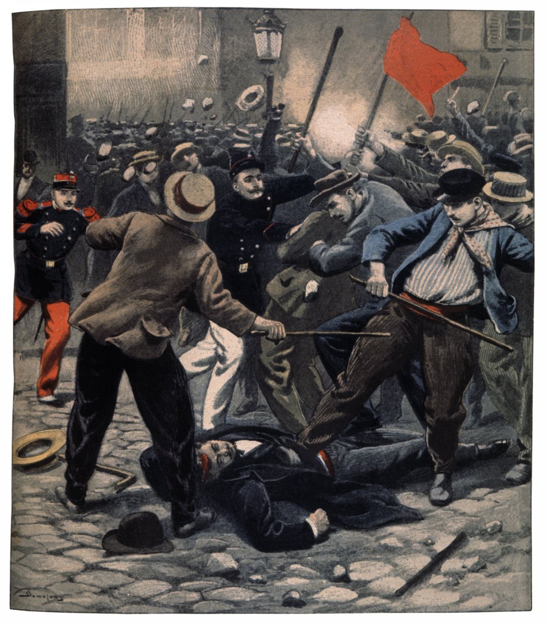 Chef de la police lynché par la foule à Paris - Eugene Damblans