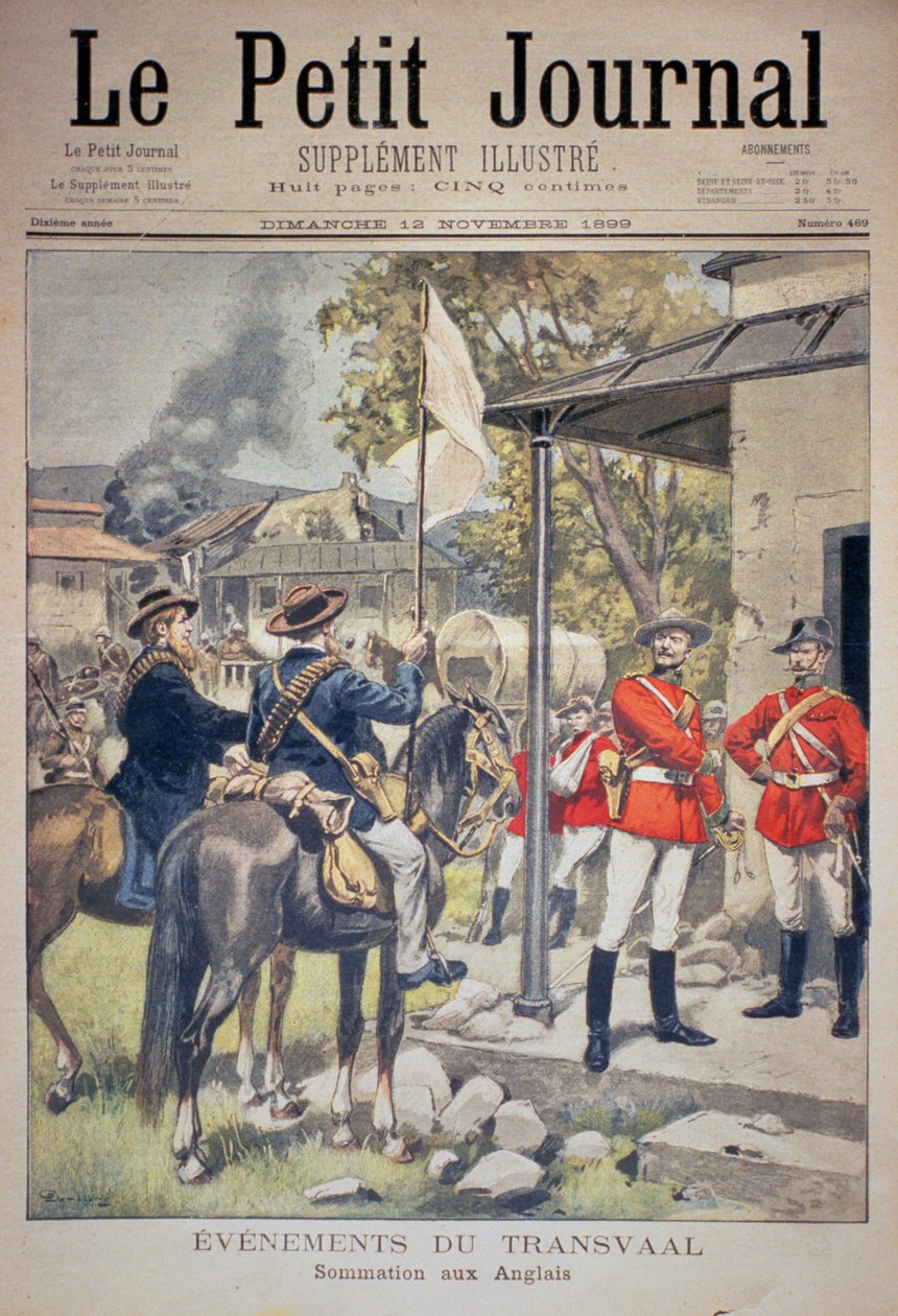 Événements au Transvaal : sommation aux Anglais, couverture de Le Petit Journal, 12 novembre 1899 - Eugene Damblans