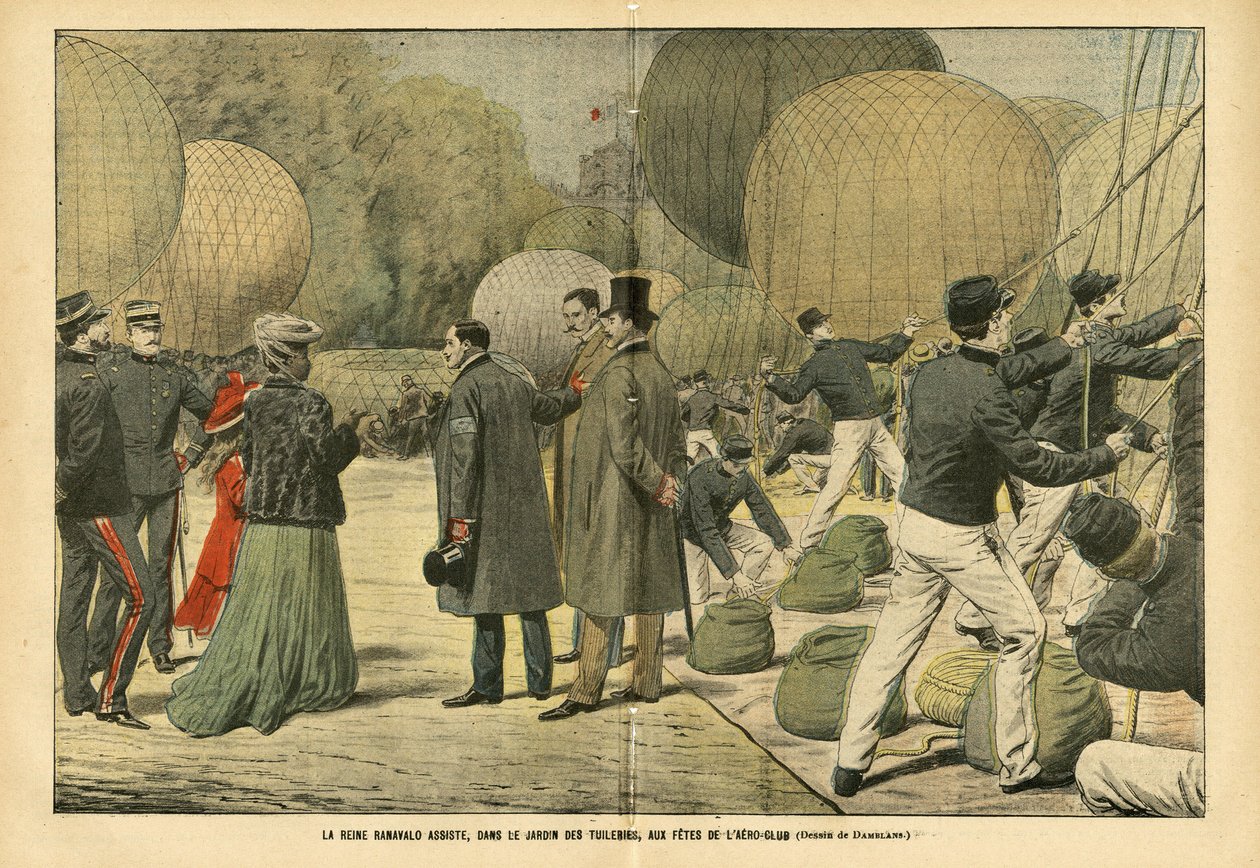 La reine Ranavalo assiste, dans le jardin des Tuileries, à la fête de l