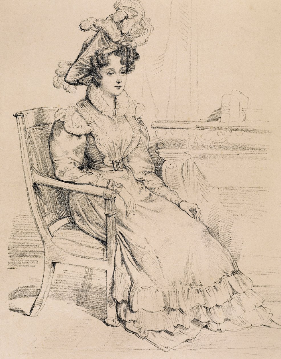 Portrait de Harriet Smithson, actrice irlandaise et première épouse du compositeur français Hector Berlioz - Eugene Deveria