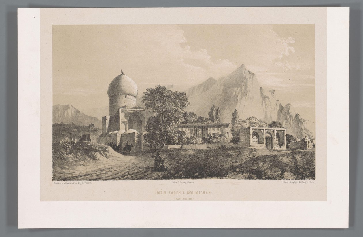 Vue sur Imamzadeh Komijan en Irak-i Ajam - Eugene Flandin