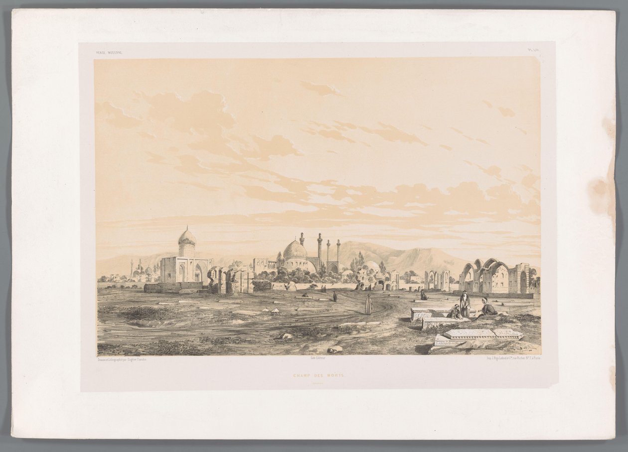 Takht-e-Foulad, cimetière à Ispahan - Eugene Flandin