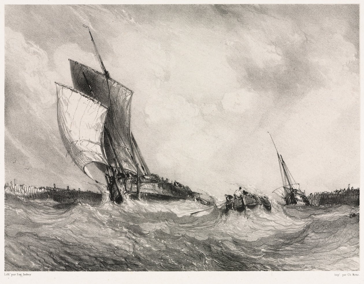 Six marines : Retour au port, 1833 - Eugene Isabey
