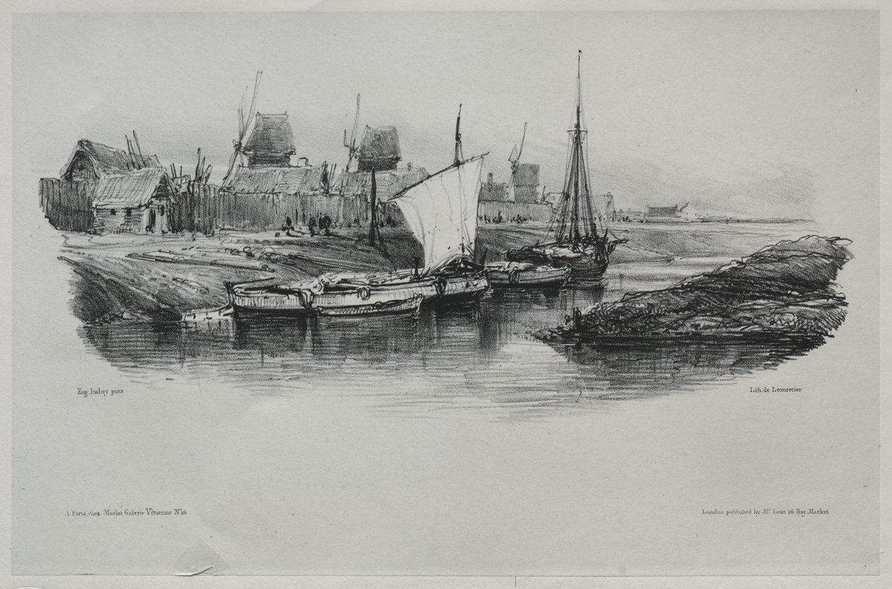 Souvenirs : Bord du canal - Eugene Isabey