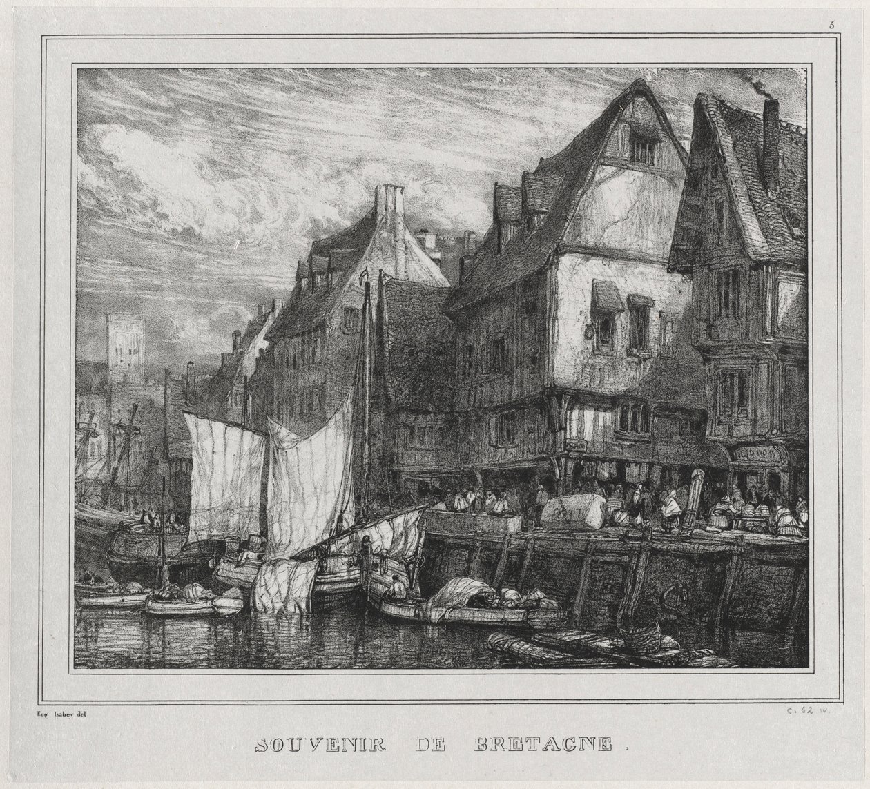 Souvenirs : Souvenir de Bretagne, Planche 5, 1832 - Eugene Isabey