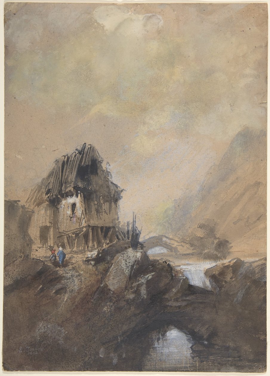 Village à Dieppe - Eugene Isabey