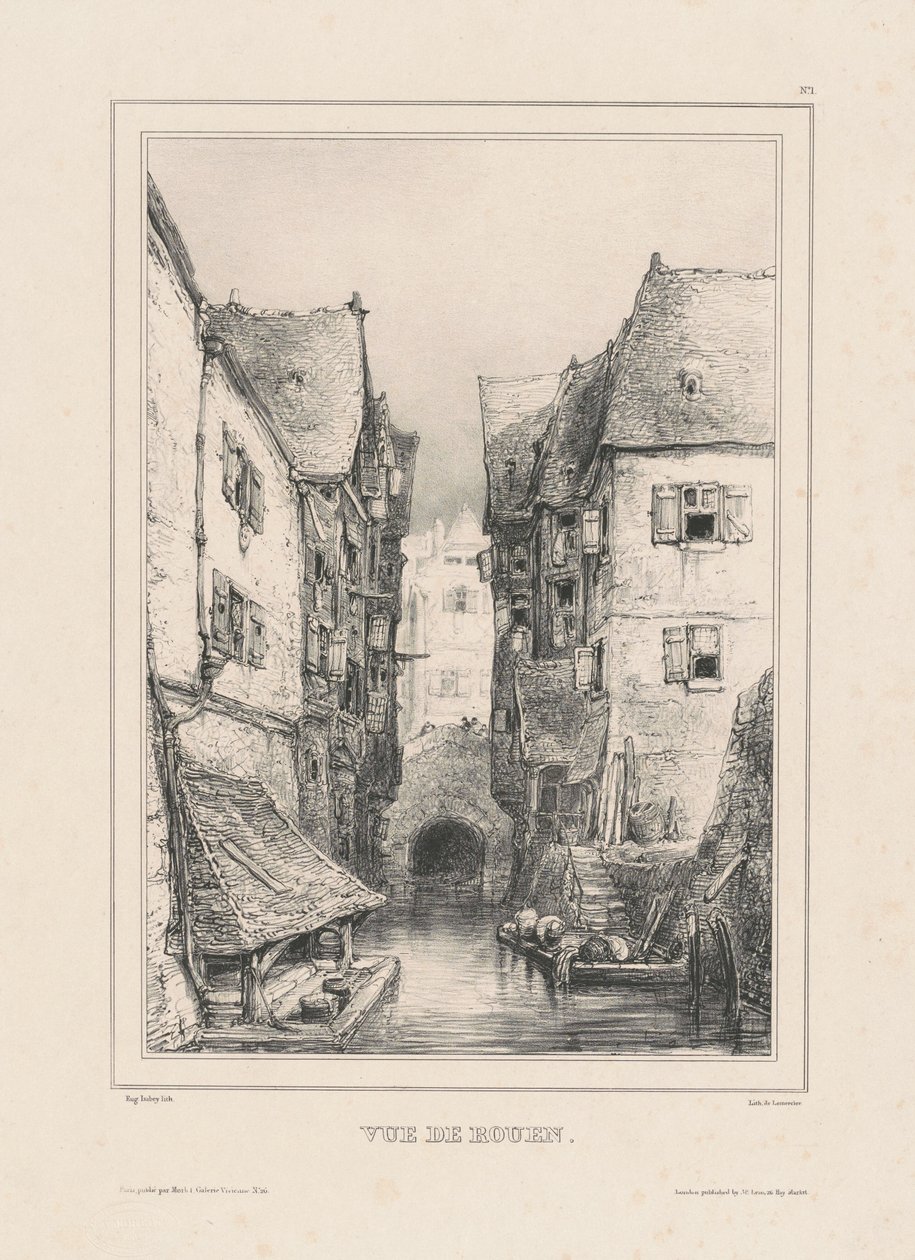 Vue de Rouen - Eugene Isabey