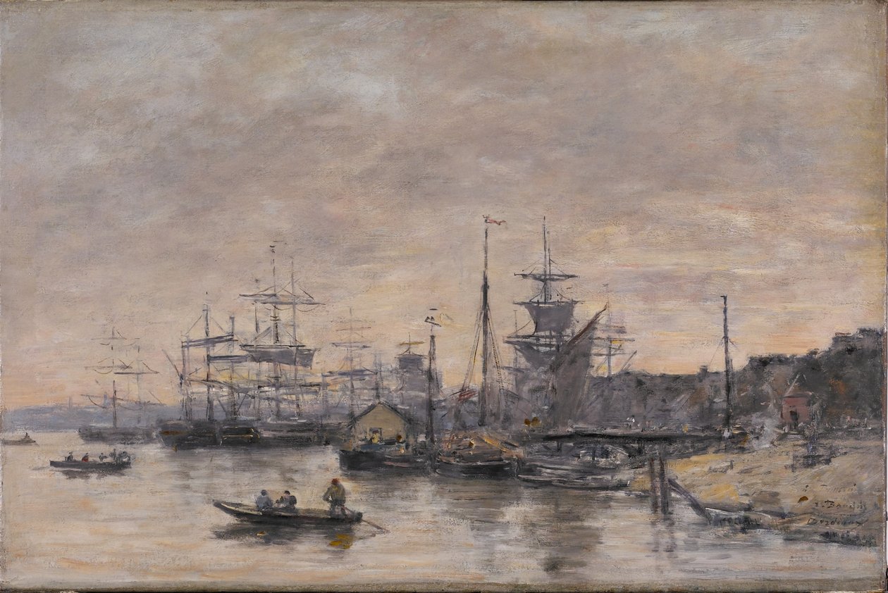 Bordeaux, le port - Eugene Louis Boudin