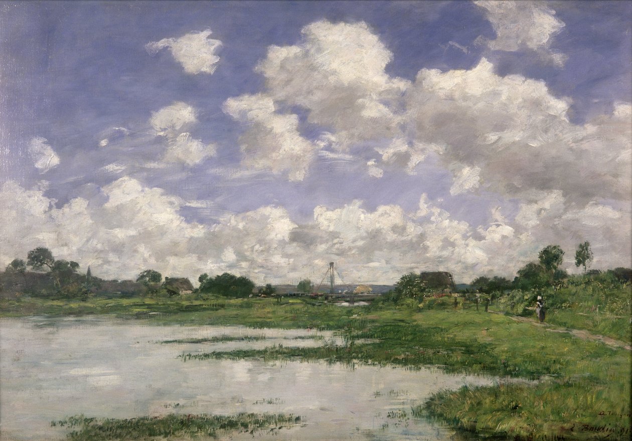 Paysage, rivière Touques, 1891 - Eugene Louis Boudin