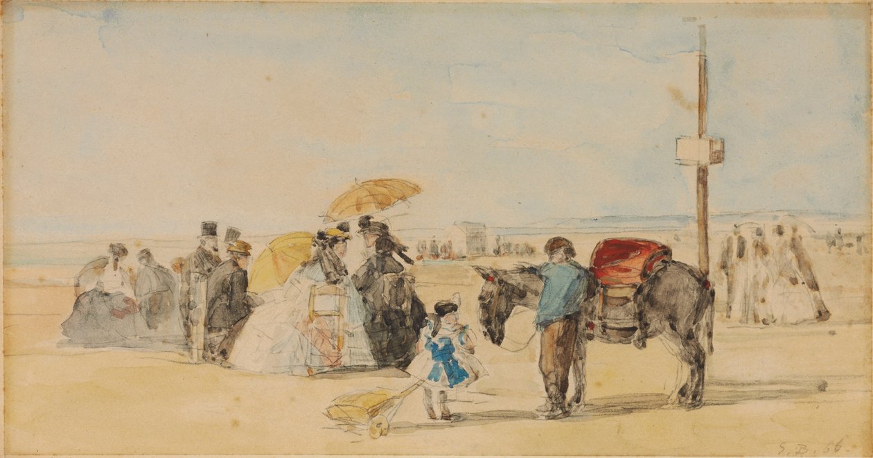 Sur la plage, 1866 - Eugene Louis Boudin
