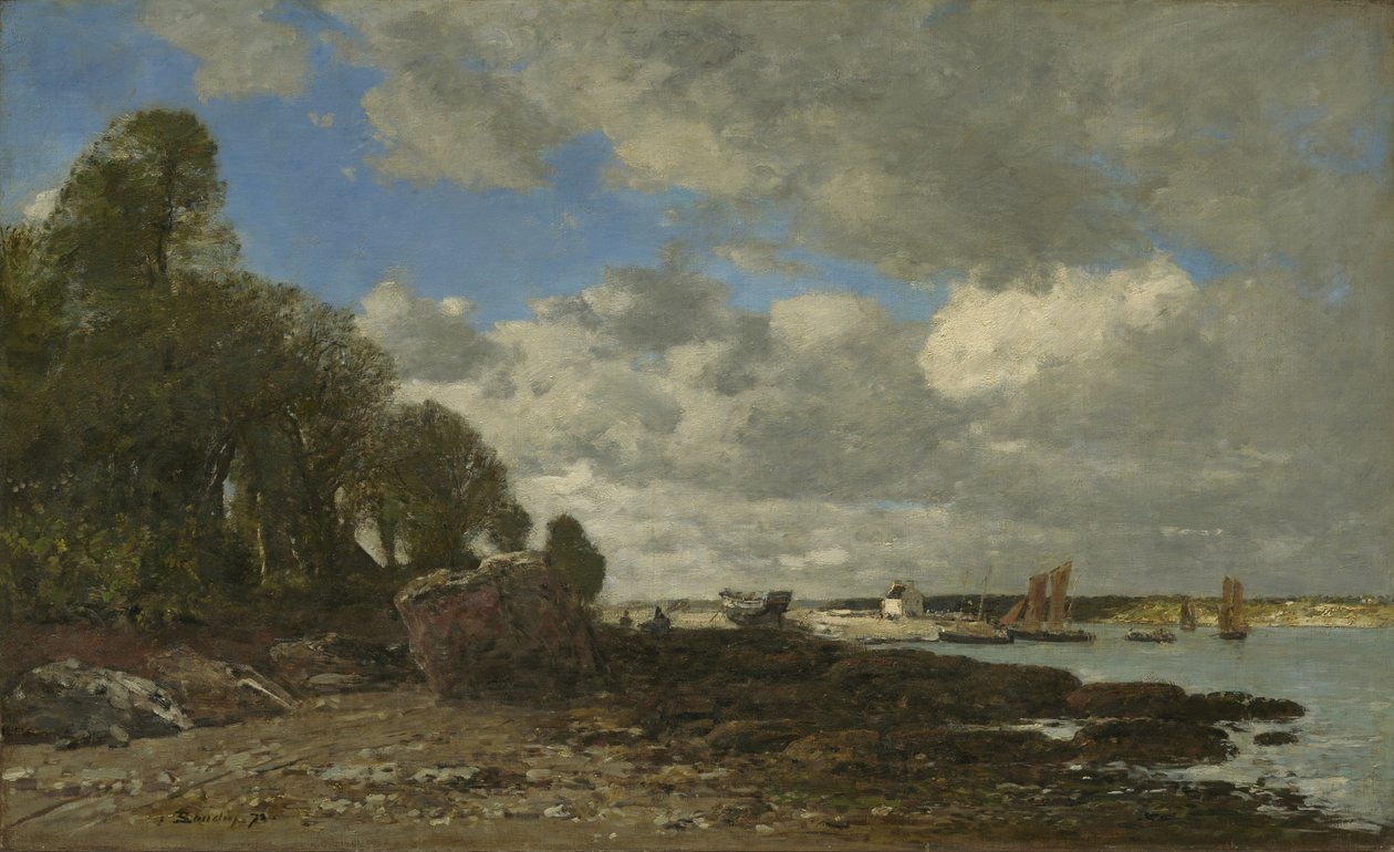 Plougastel, la traversée en ferry, 1873 - Eugene Louis Boudin