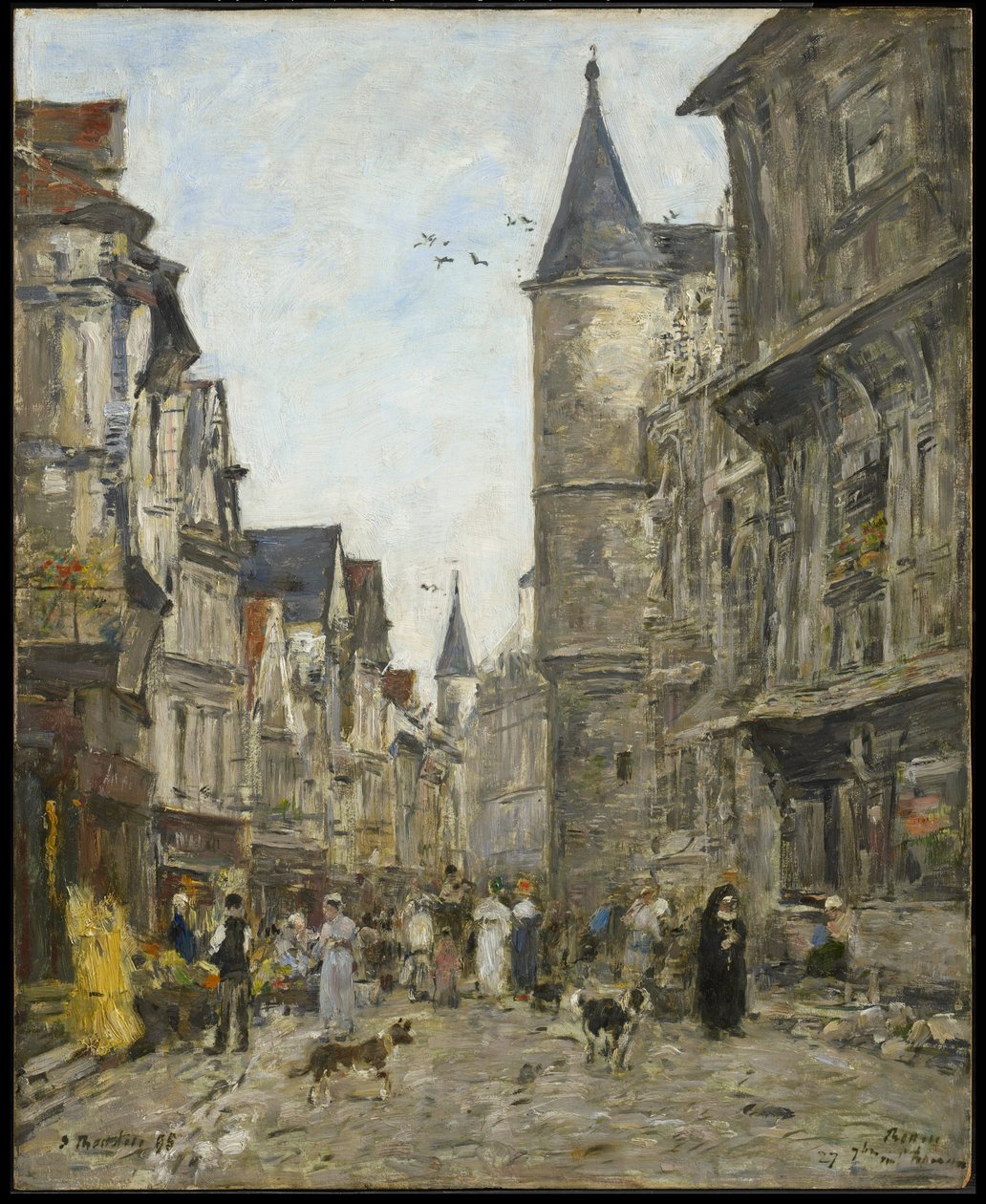 Rue Saint-Romain, Rouen - Eugene Louis Boudin