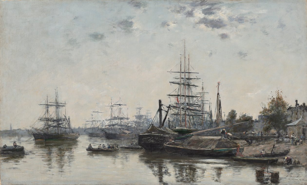Vue de Bordeaux, depuis le Quai des Chartrons, 1874 - Eugene Louis Boudin