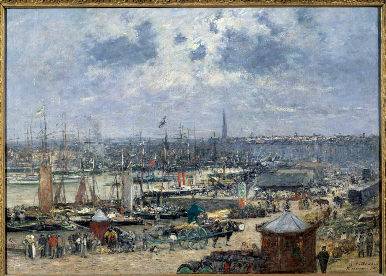 Vue du port de Bordeaux - Eugene Louis Boudin