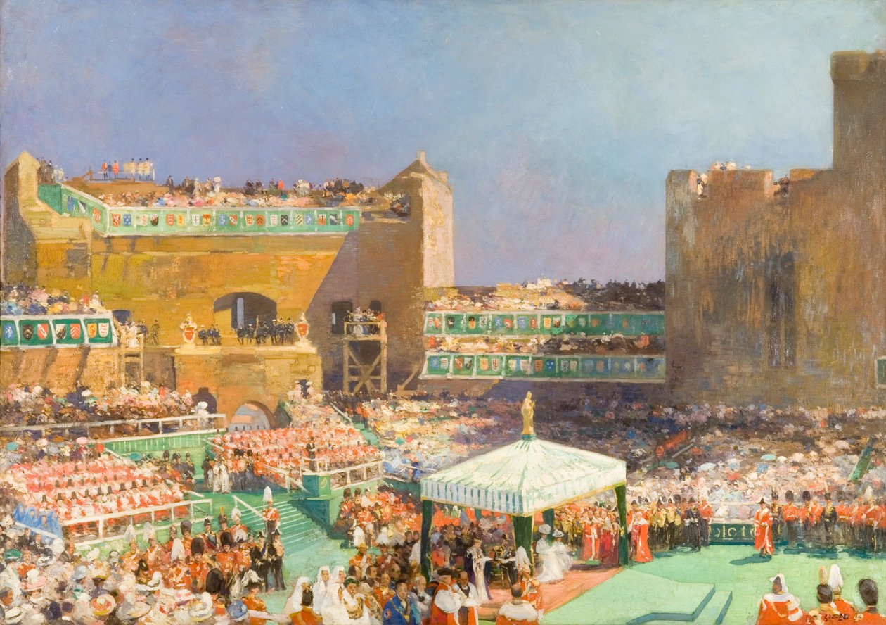Investiture du Prince de Galles à Caernarvon - Eugene Louis Gillot