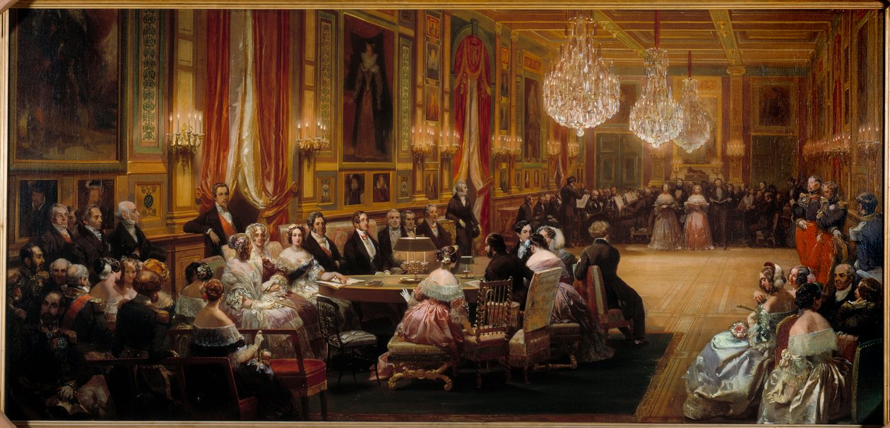 Aubert dirige les chanteurs de l