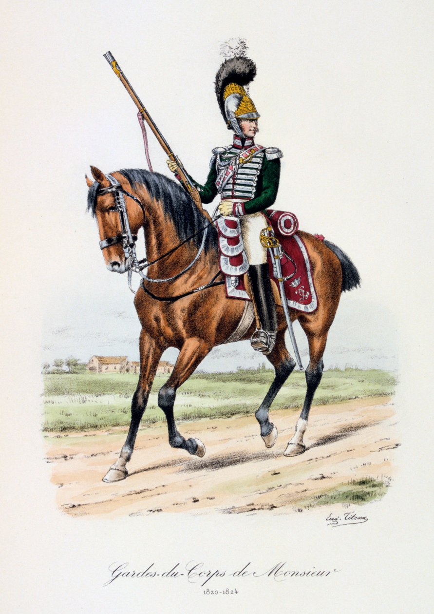 Gardes-du-Corps de Monsieur, 1820-24 - Eugene Titeux