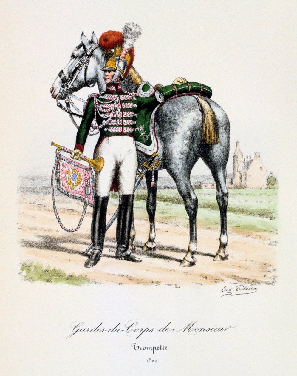 Gardes-du-Corps de Monsieur, Trompette, 1820 - Eugene Titeux