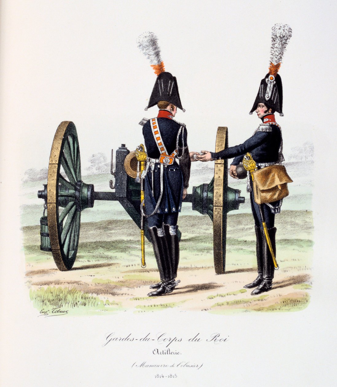 Gardes-du-Corps de Roi, Artillerie, 1814-15 - Eugene Titeux