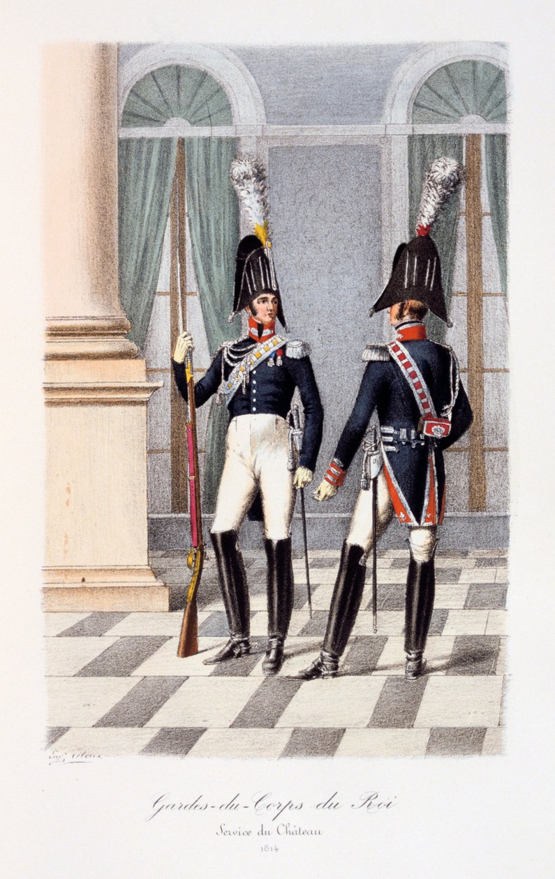 Gardes-du-Corps de Roi, Service de Château, 1814 - Eugene Titeux