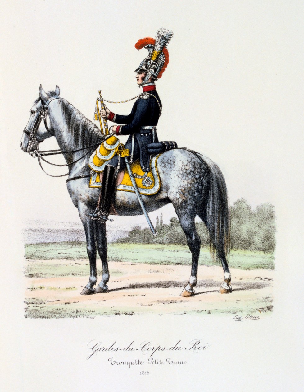 Gardes-du-Corps de Roi, Trompette petite tenue, 1815 - Eugene Titeux