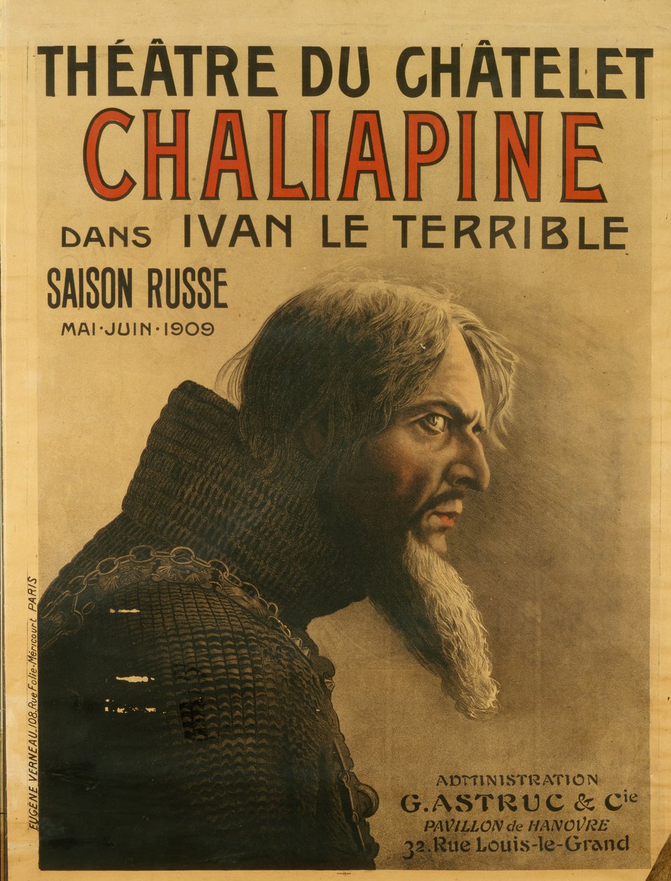 Affiche pour la Saison Russe au Théâtre du Châtelet, 1909 - Eugene Verneau