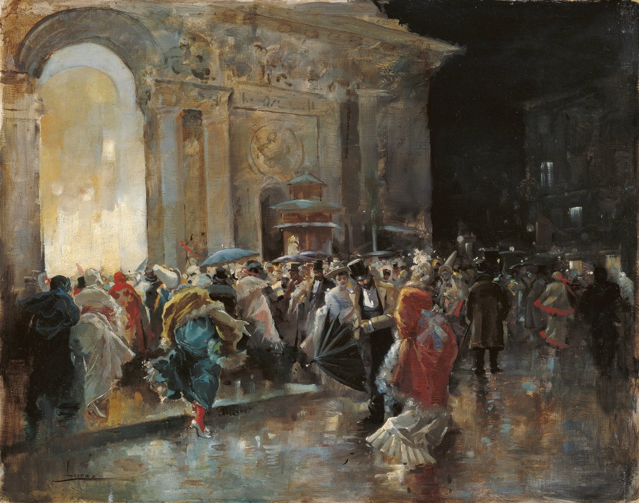 Arrivée au théâtre lors d