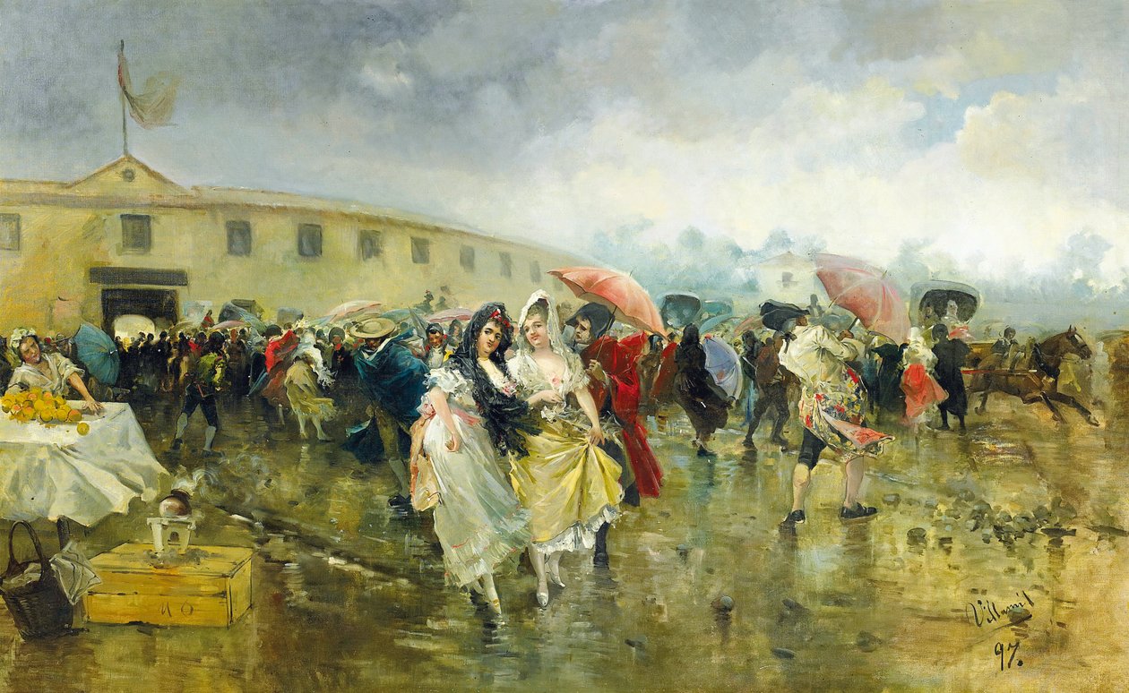 Devant la Plaza de Toros, Madrid, 1897 - Eugenio Lucas Villamil