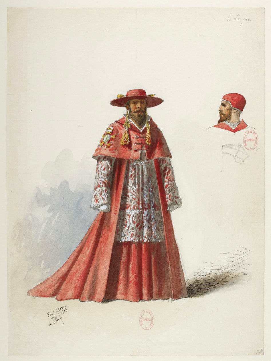 Saint-Saëns - Henry VIII - Maquettes de costumes - Lacoste - Eugene Lacoste