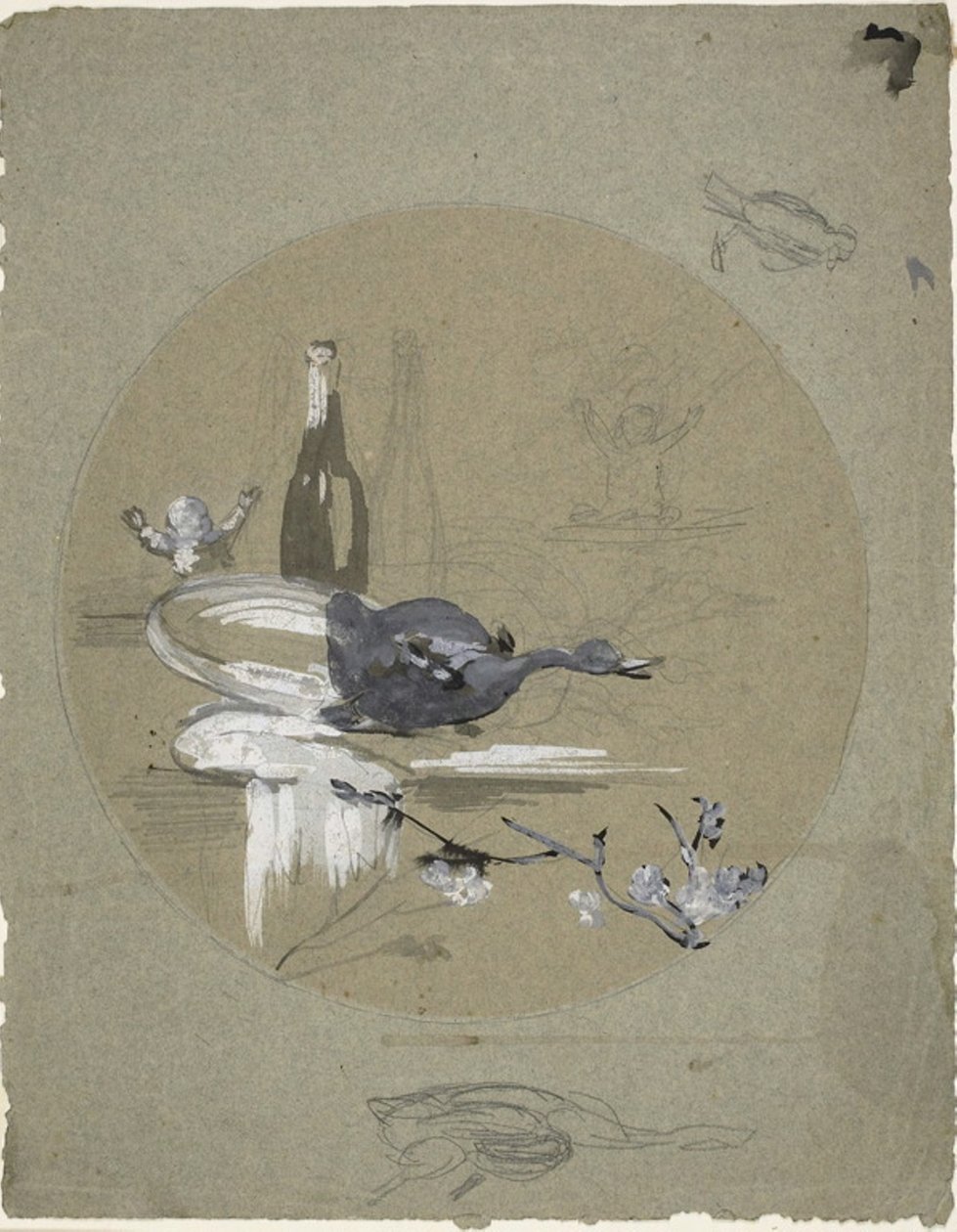 Design pour une assiette chinoise - Eugène Carrière