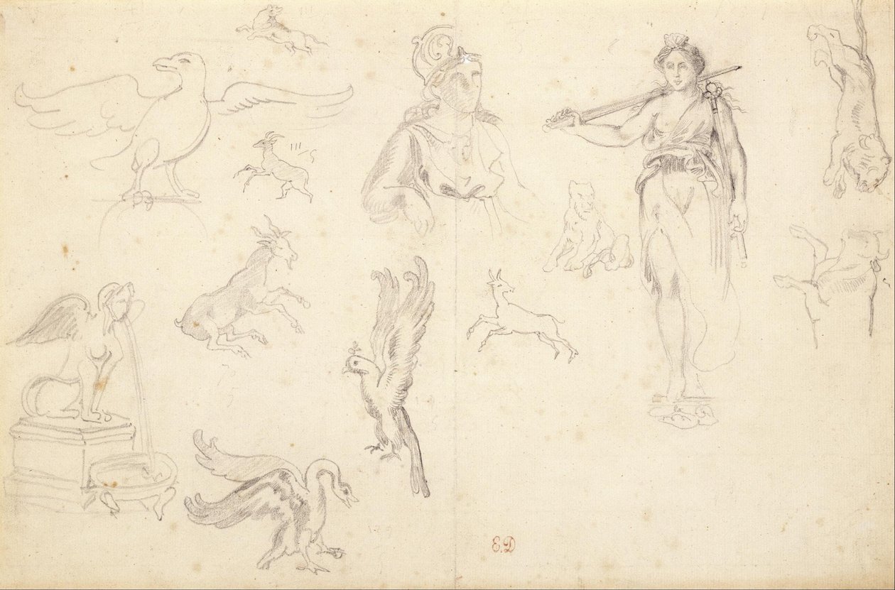Études sur les animaux et les figures - Eugène Delacroix
