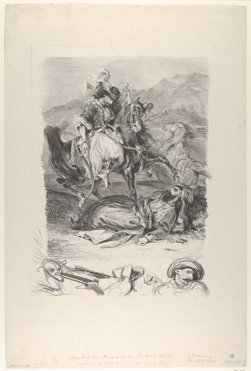 Combat du Giaour et du Pacha, 1827 - Eugène Delacroix