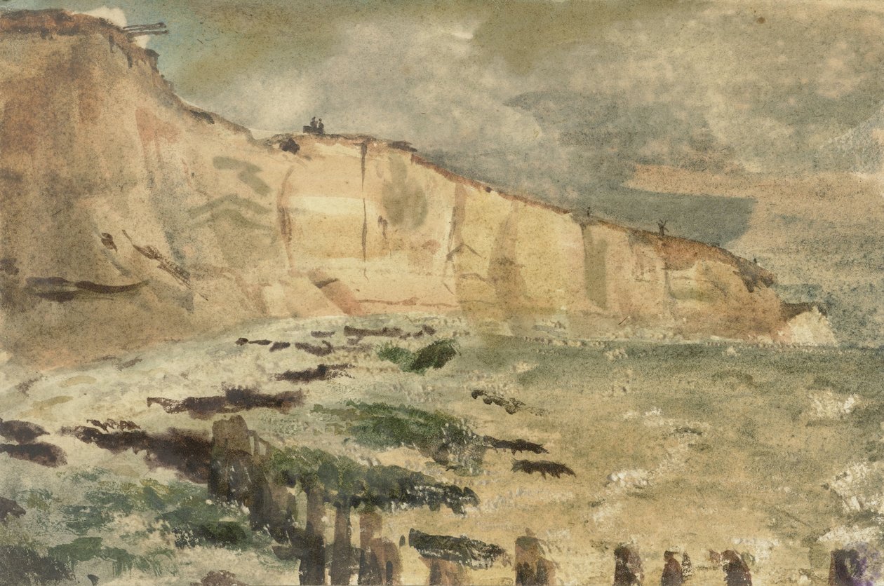 Les falaises de craie près de Dieppe - Eugène Delacroix
