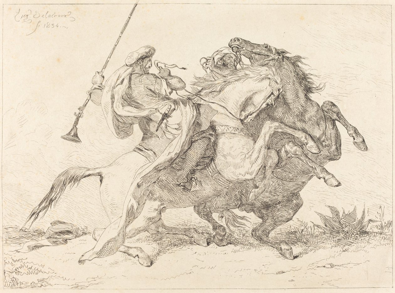 Rencontre de Cavaliers Maures - Eugène Delacroix