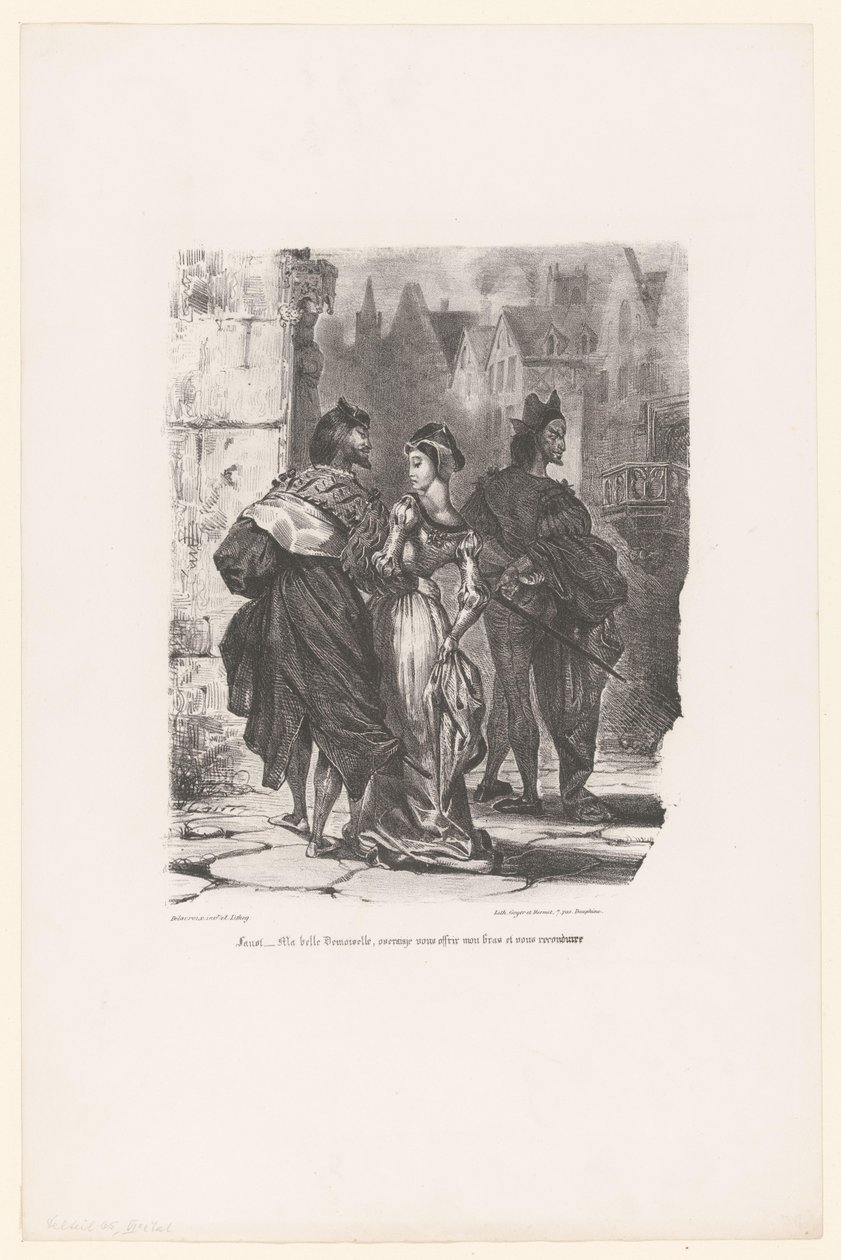 Faust tente de séduire Marguerite - Eugène Delacroix