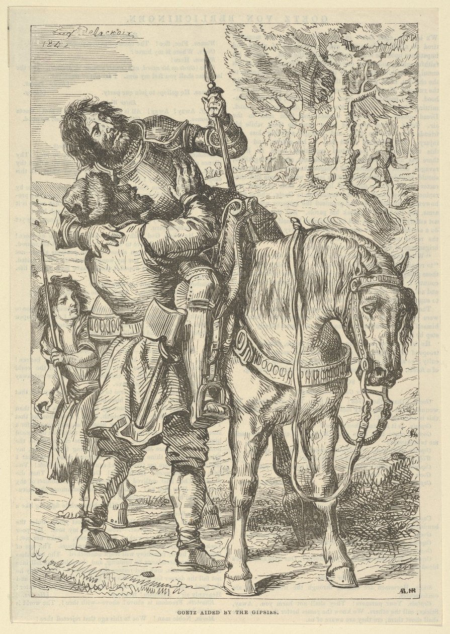Goetz aidé par les gitans, après 1845 - Eugène Delacroix