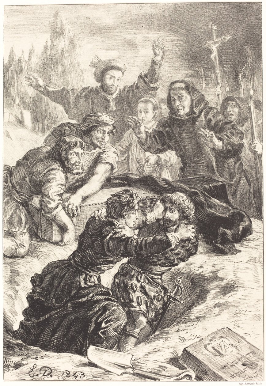 Hamlet et Laertes dans la tombe d