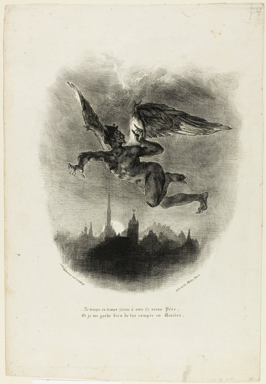 Mephistopheles volant - Eugène Delacroix