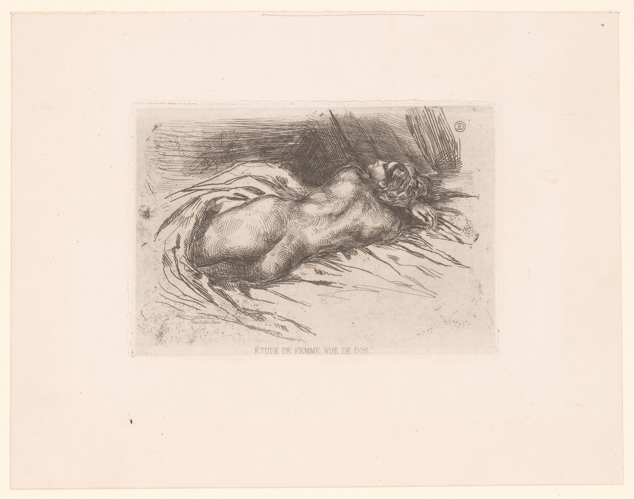 Femme nue vue de dos - Eugène Delacroix