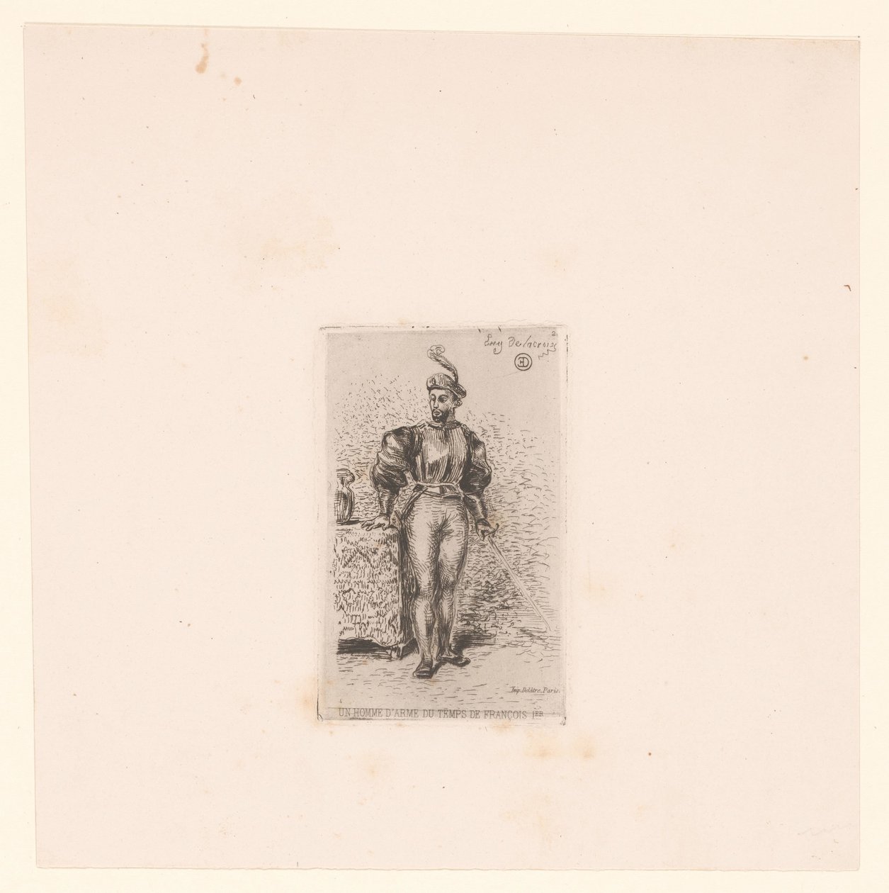 Soldat avec épée - Eugène Delacroix