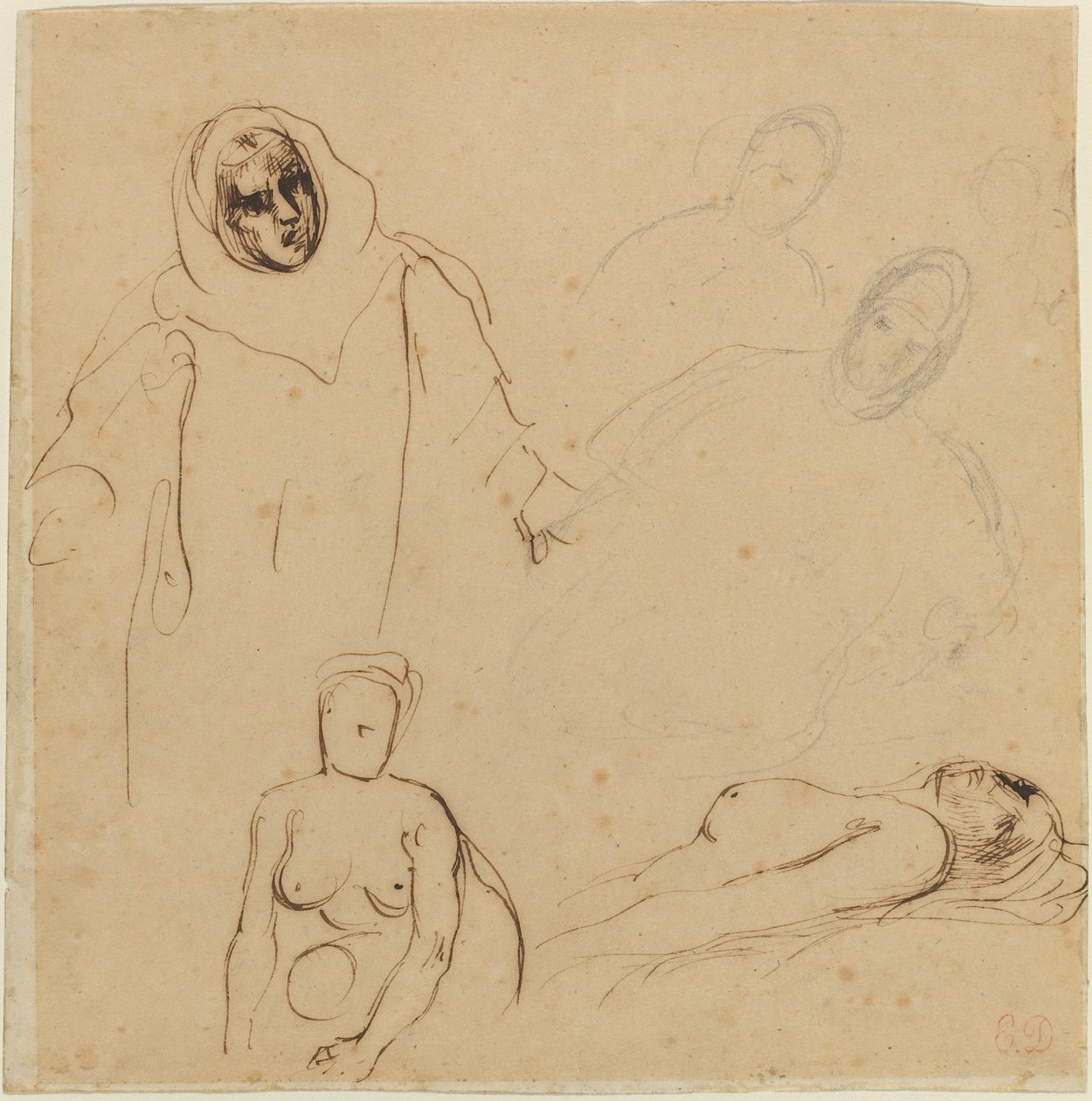 Études pour Christophe Colomb - Eugène Delacroix
