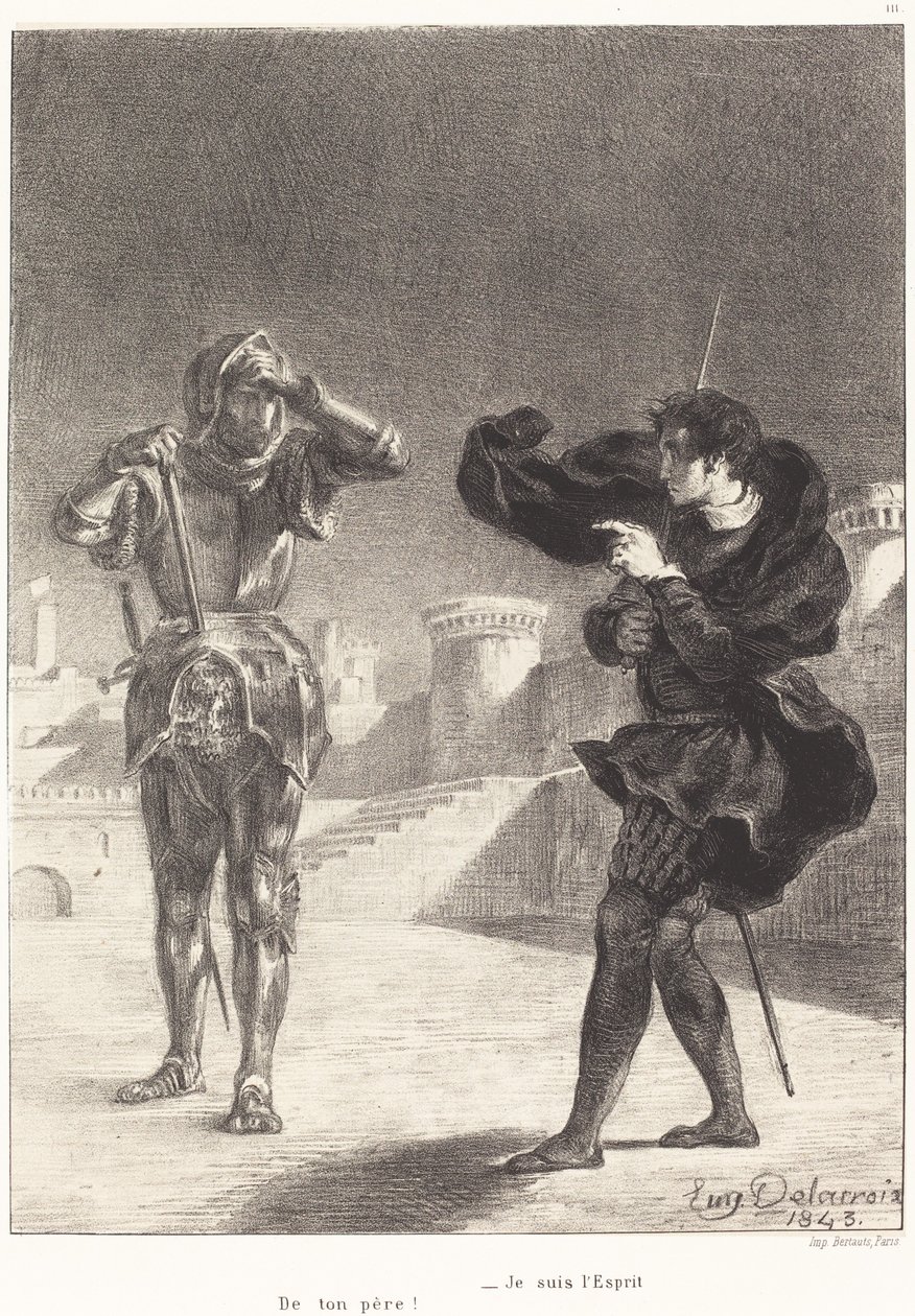 Le fantôme sur la terrasse Acte I, Scène V - Eugène Delacroix