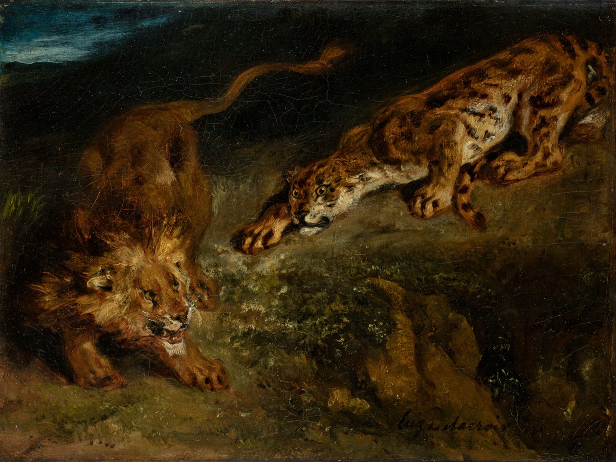 Tigre et lion - Eugène Delacroix