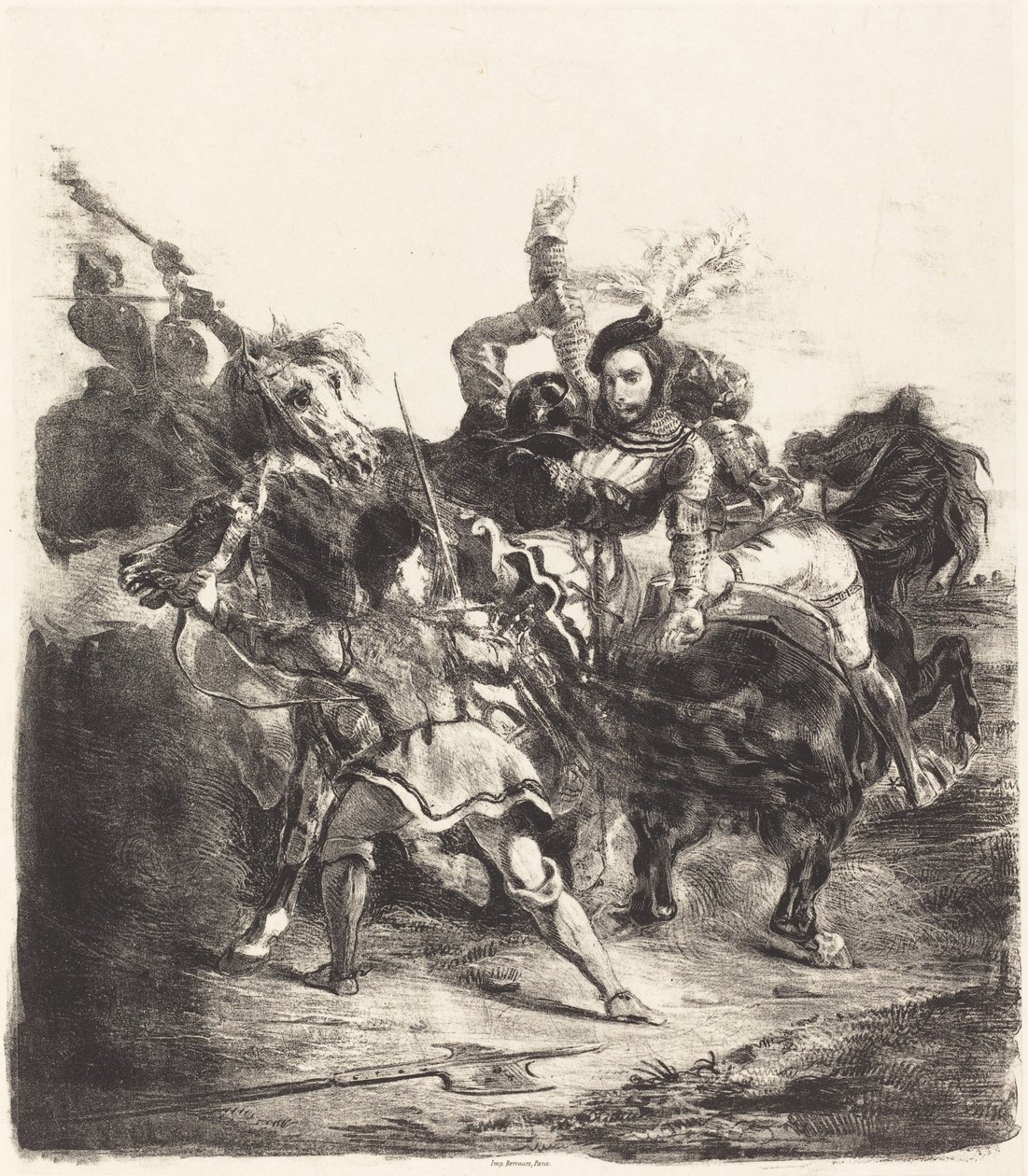 Weislingen attaqué par les gens de Goetz - Eugène Delacroix