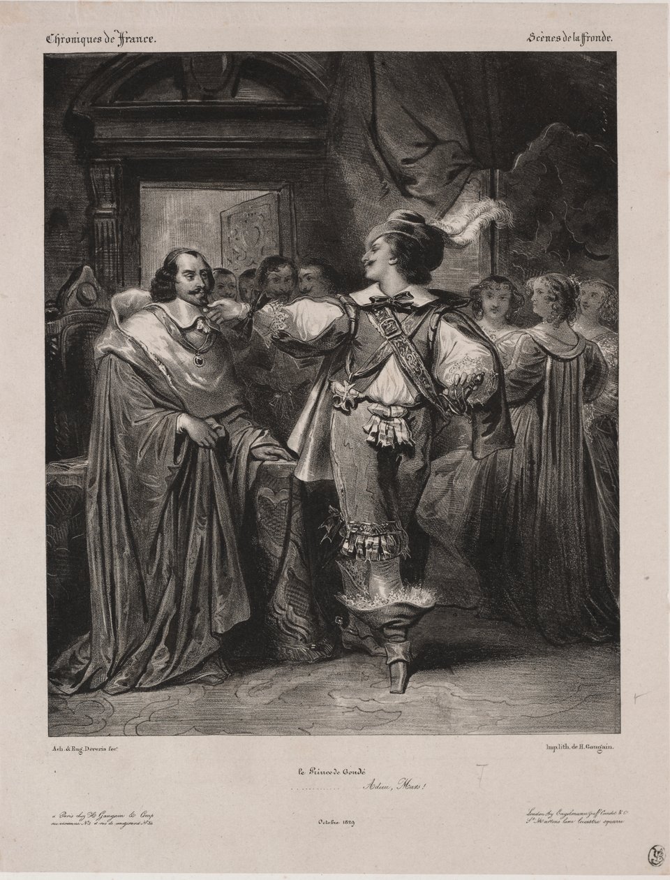 Chroniques de France : Scène de la Fronde - Le Prince de Condé - Eugène François Marie Joseph Devéria