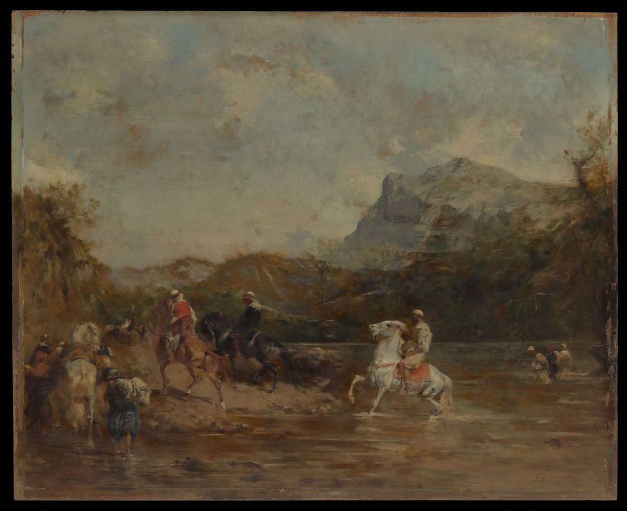 Arabes traversant un gué, 1873 - Eugène Fromentin